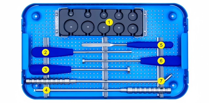 Titanium Mesh Cage Instrument Set